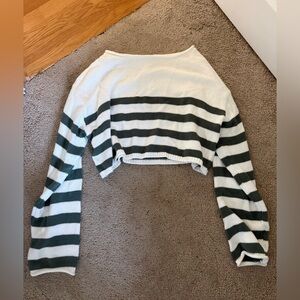 Garage boatneck cropped sweater